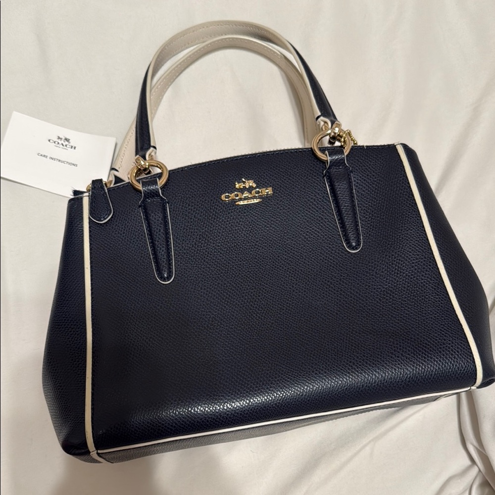 Coach Navy and White Women's Bag